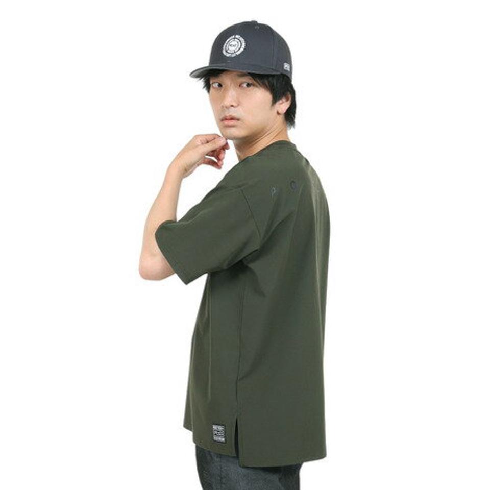 【10%OFFクーポン対象!8/10まで】ライズ(RYZ)(メンズ)半袖Tシャツ メンズ MFX HENLEY RZ10EG23SS0020 KHK