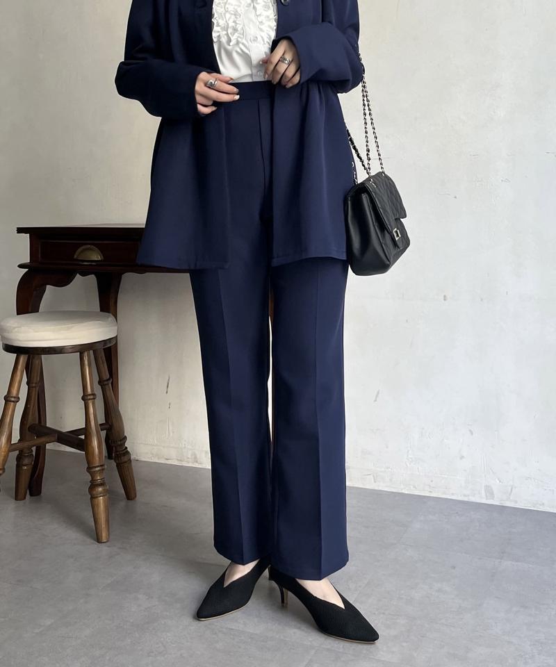 スリムラインひざ下ストレートパンツ