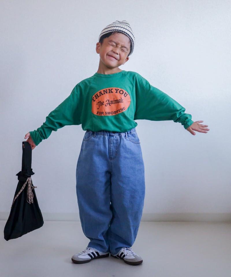 【KIDS】【TYPY DENIM】甘織り裾フリンジカーブデニム