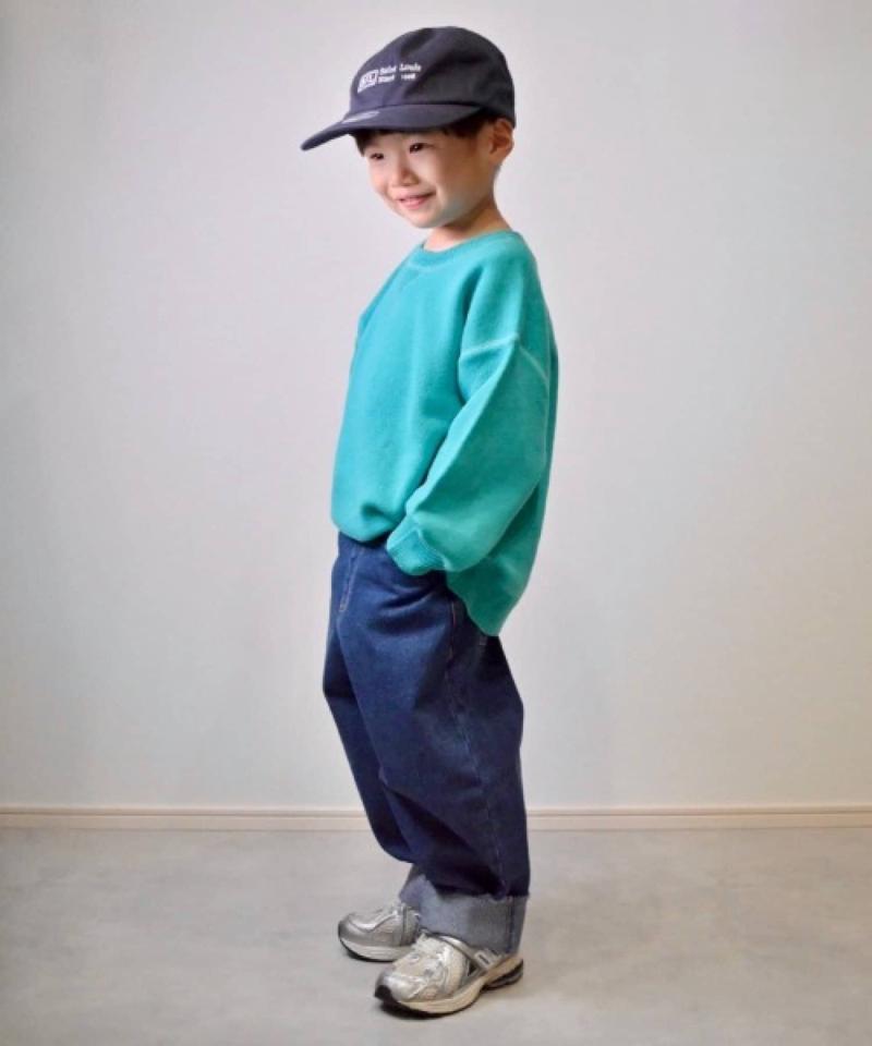 【KIDS】【TYPY DENIM】甘織り裾フリンジカーブデニム