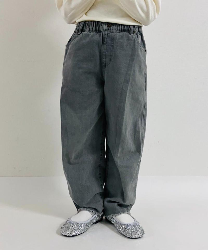 【KIDS】【TYPY DENIM】甘織り裾フリンジカーブデニム