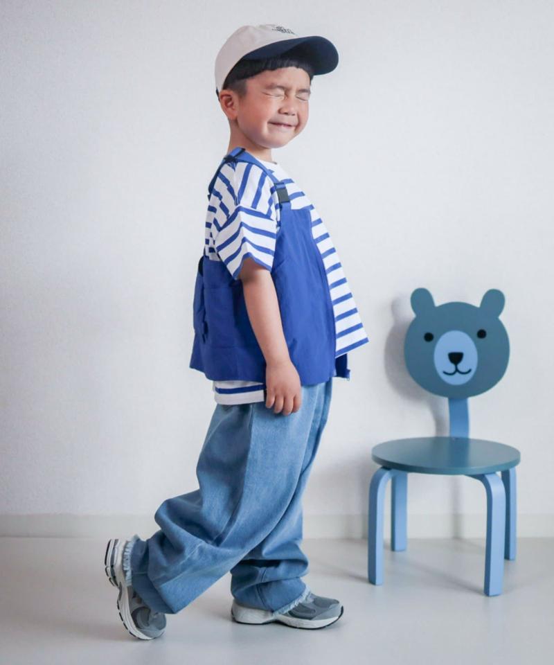 【KIDS】【TYPY DENIM】甘織り裾フリンジカーブデニム