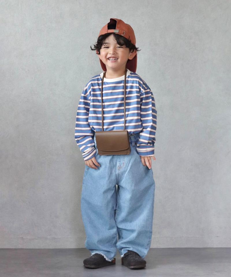 【KIDS】【TYPY DENIM】甘織り裾フリンジカーブデニム