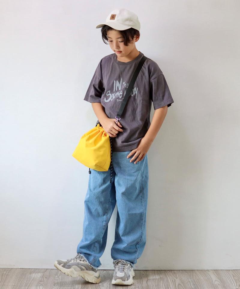 【KIDS】【TYPY DENIM】甘織り裾フリンジカーブデニム
