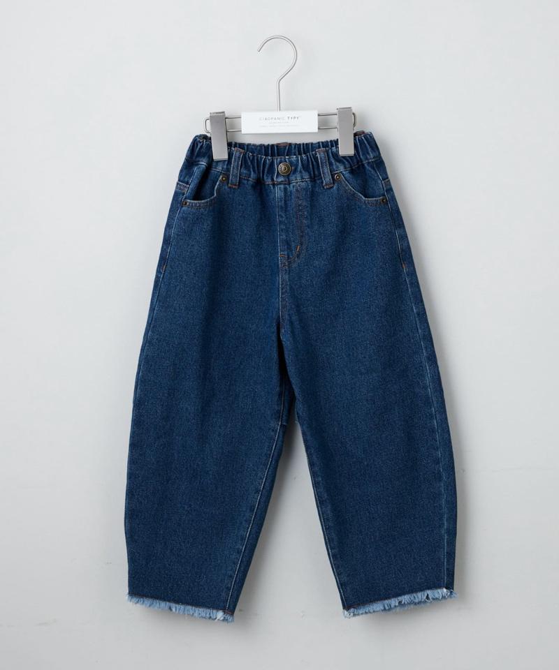 【KIDS】【TYPY DENIM】甘織り裾フリンジカーブデニム