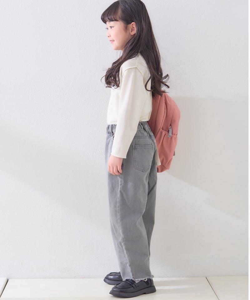 【KIDS】【TYPY DENIM】甘織り裾フリンジカーブデニム