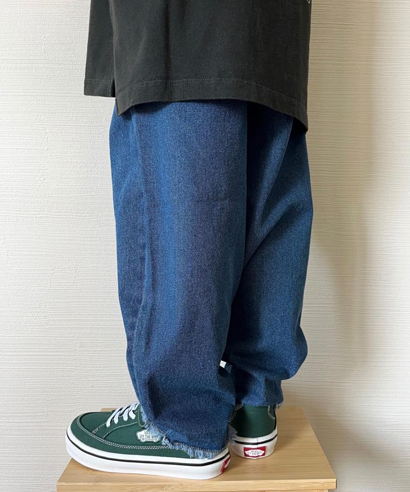 【KIDS】【TYPY DENIM】甘織り裾フリンジカーブデニム