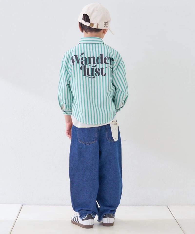 【KIDS】【TYPY DENIM】甘織り裾フリンジカーブデニム