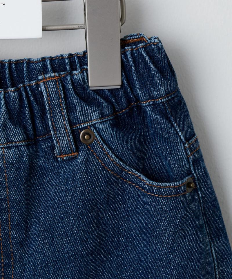 【KIDS】【TYPY DENIM】甘織り裾フリンジカーブデニム