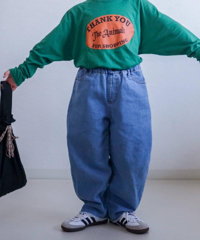 【KIDS】【TYPY DENIM】甘織り裾フリンジカーブデニム
