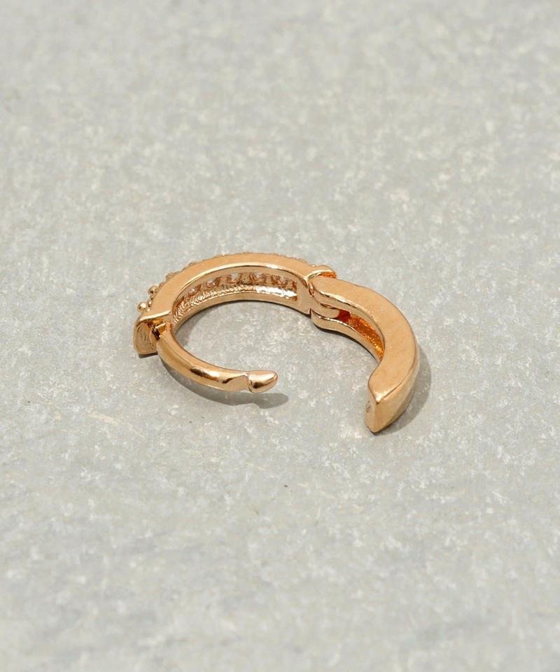 ラインストーンワンタッチピアス