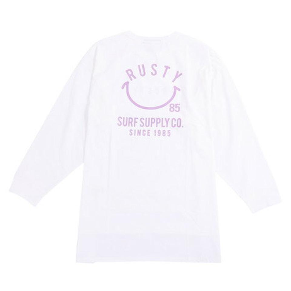 ラスティ(RUSTY)(レディース)ラッシュガード 長袖 ロンT UVカット 外線対策 体型カバー SMILE UVTシャツ 923462