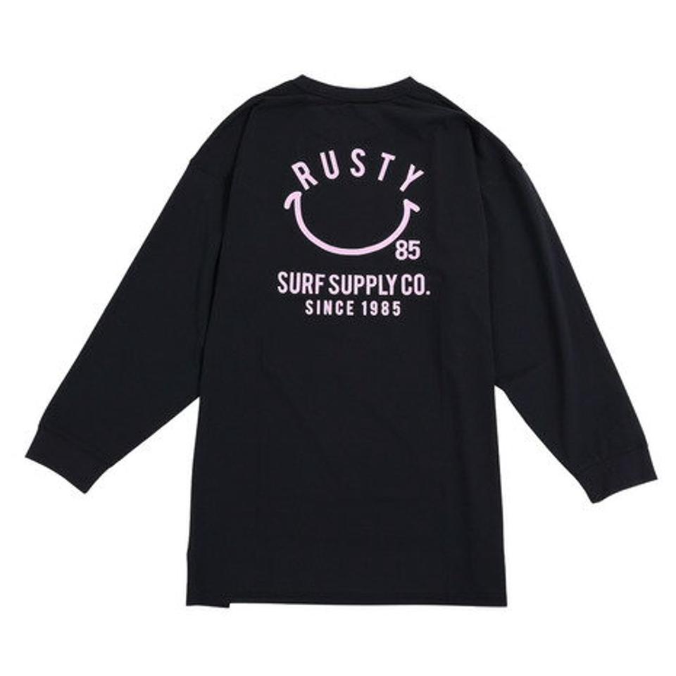 ラスティ(RUSTY)(レディース)ラッシュガード 長袖 ロンT UVカット 外線対策 体型カバー SMILE UVTシャツ 923462