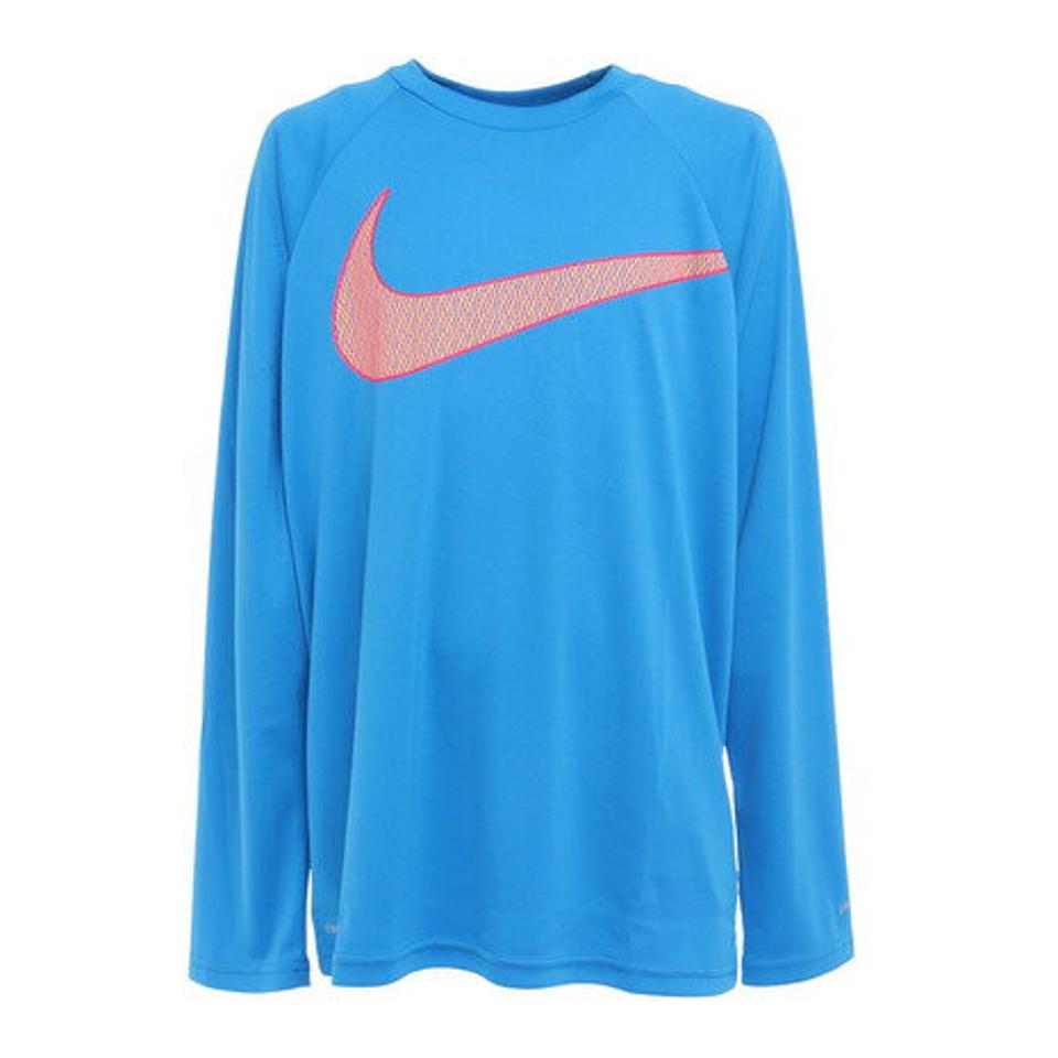 ナイキ(NIKE)(キッズ)ジュニア ラッシュガード 長袖 Tシャツ ロンT NESSC837 1991052-871 ブルー