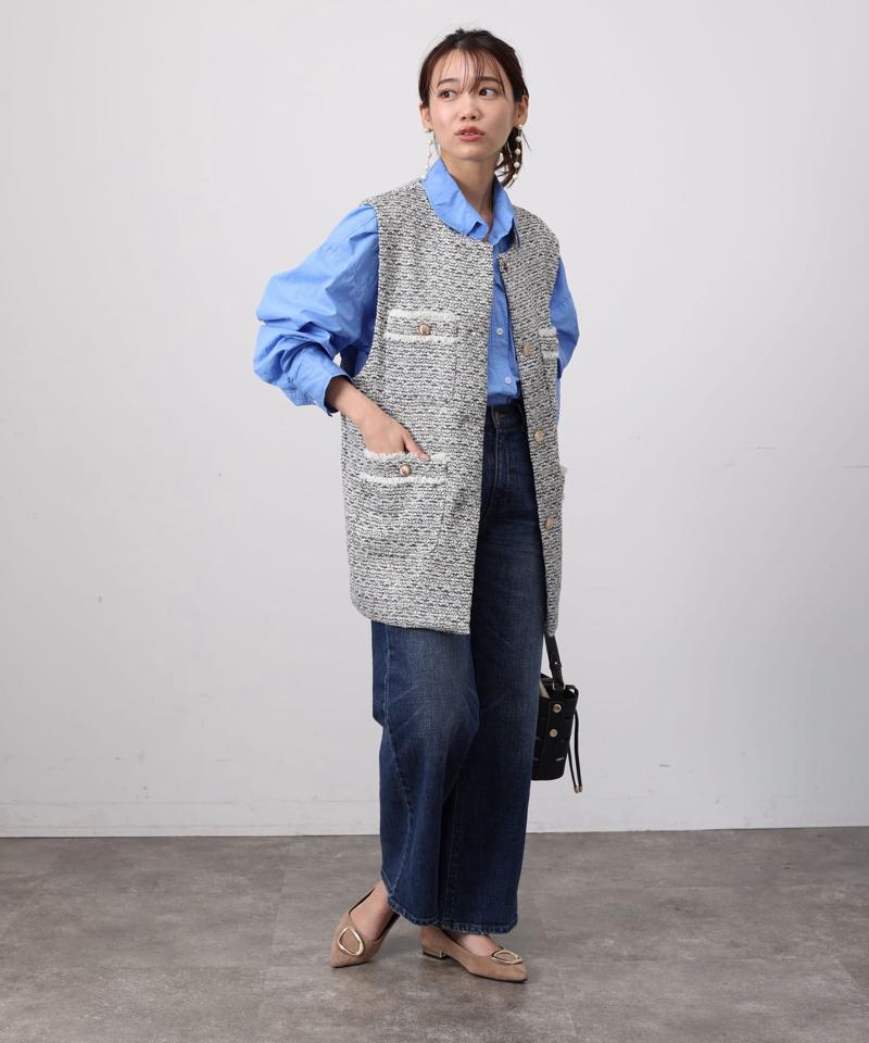 ゴールドバックルフラットパンプス