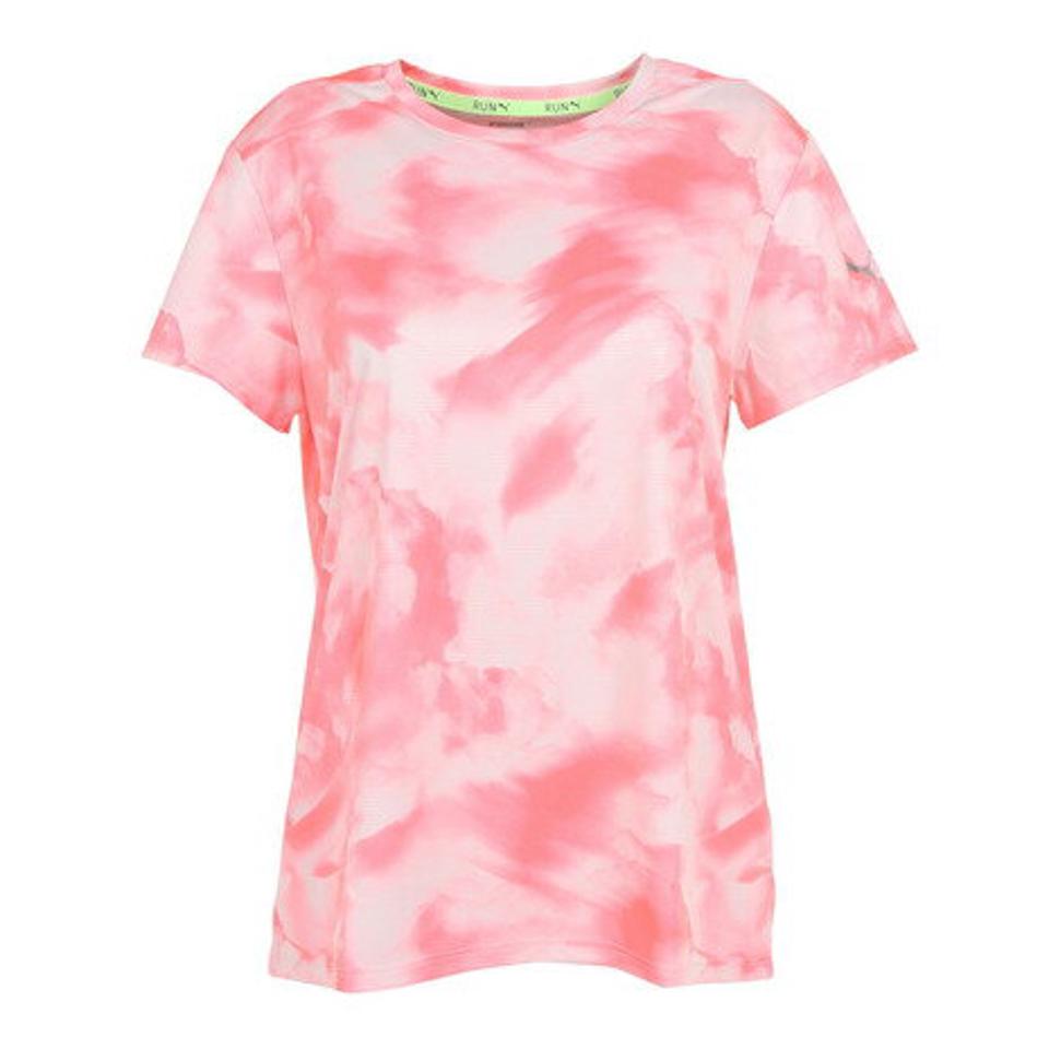 プーマ(PUMA)(レディース)半袖Tシャツ レディース RUN FAVORITE AOP 524573 62 PNK