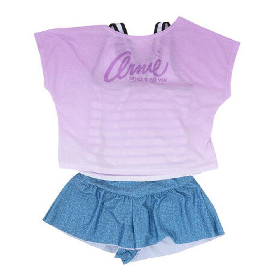 アーノルドパーマー(Arnold Palmer)(キッズ)水着 子供 女の子 セパレーツ水着 グラデTシャツ付き 3点セット 372252-23