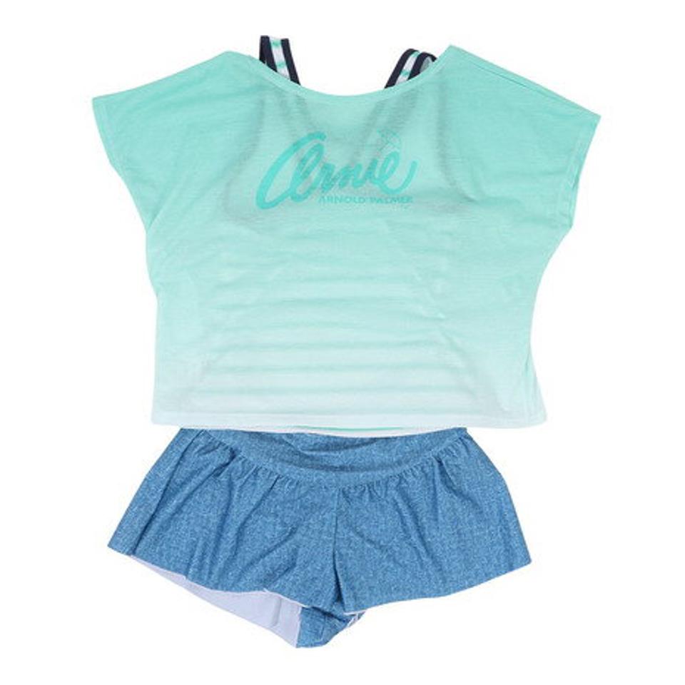 アーノルドパーマー(Arnold Palmer)(キッズ)水着 子供 女の子 セパレーツ水着 グラデTシャツ付き 3点セット 372252-23