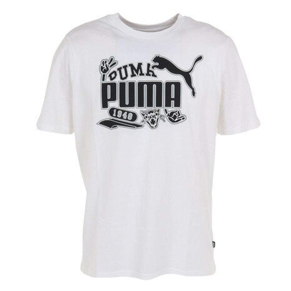 プーマ(PUMA)(メンズ)半袖Tシャツ メンズ グラフィック 675649 02 WHT ホワイト