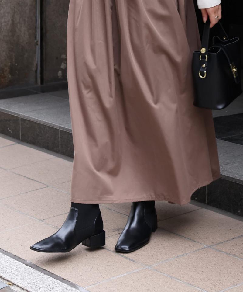 ニット切替ショートブーツ