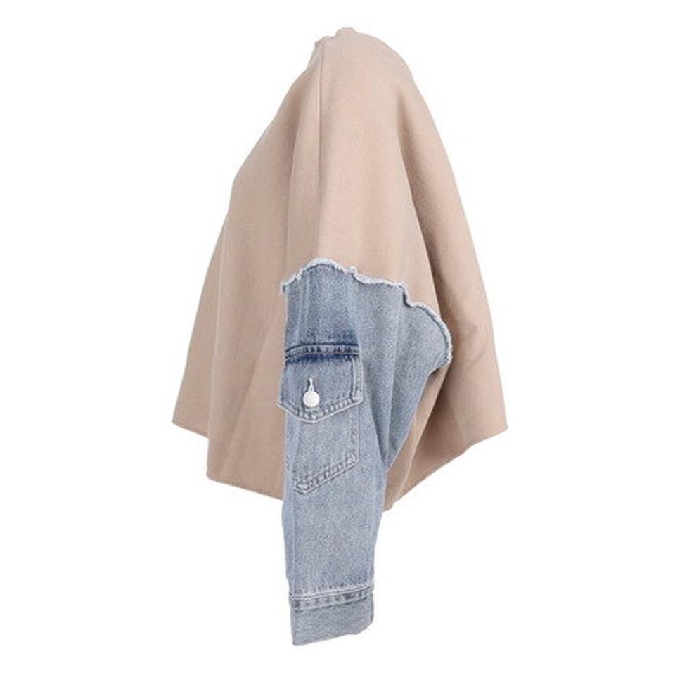 クローバーリーフ(LOVERS LANE 45)(レディース)裏起毛 袖デニムプルオーバー 03800944-GRG