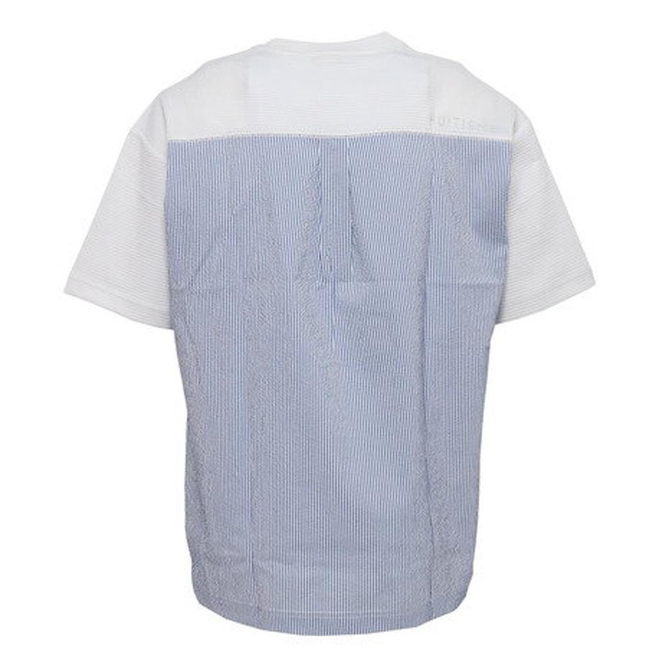 ウィッテム(HUITIEME)(メンズ)半袖Tシャツ メンズ ハイブリット バック ストライプ 191-26442