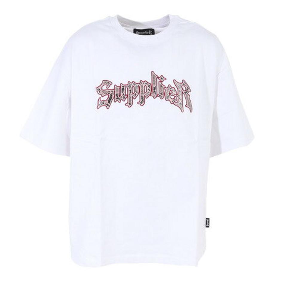 サプライヤー(SUPPLIER)(メンズ)半袖Tシャツ メンズ パイソンアイアンロゴヘビーウェイト 22SSD2-08104-017-WH