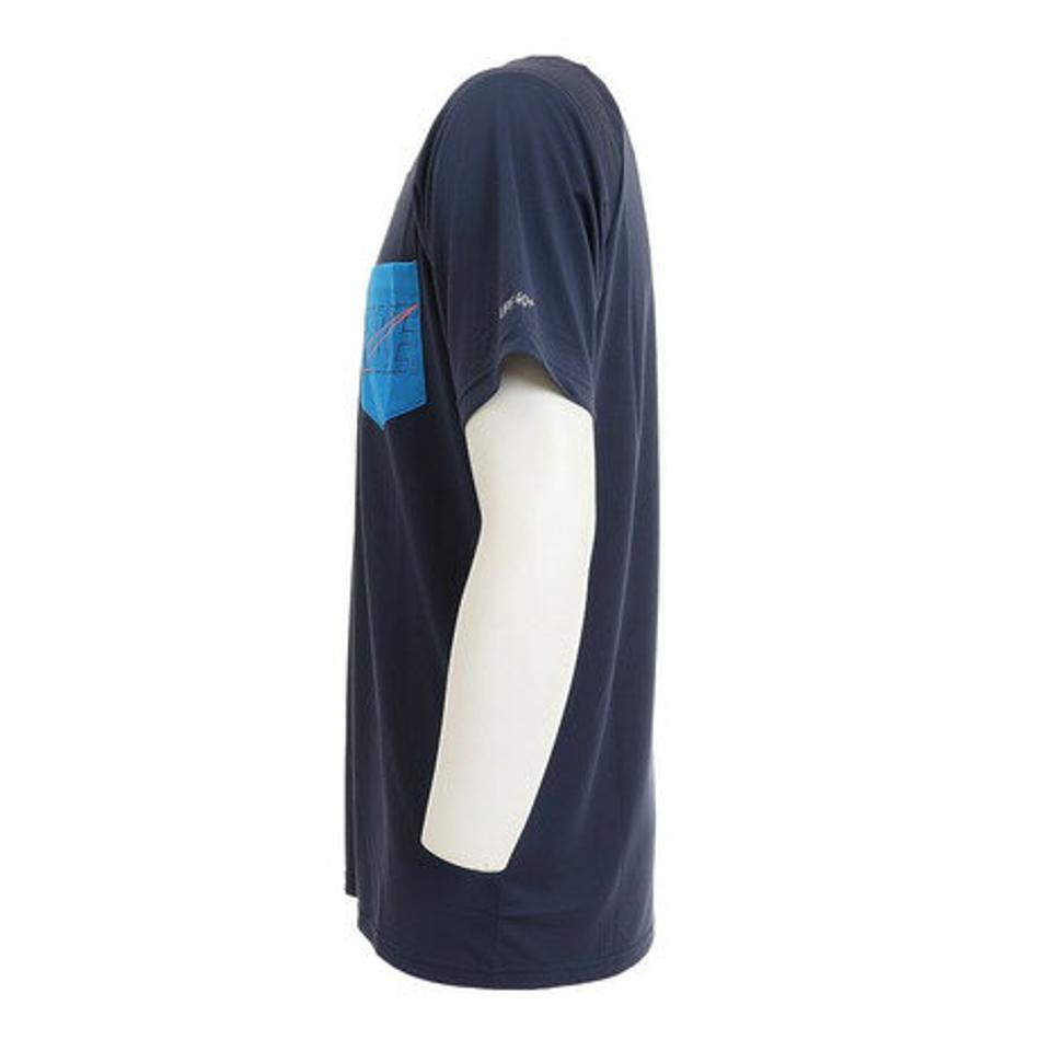 ナイキ(NIKE)(メンズ)ラッシュガード 半袖 Tシャツ メンズ UVカット UPF40+ 紫外線対策 22SS NESSC654 アウトラインロゴ 2992052-08