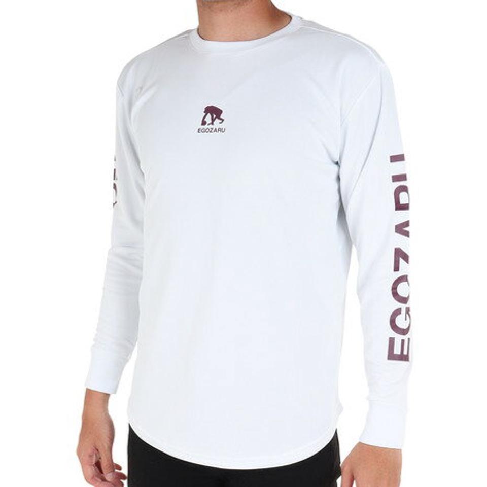 【2点10%OFFクーポン対象!9/7まで】エゴザル(EGOZARU)(メンズ)バスケットボールウェア スリーブロゴ 長袖Tシャツ EZLT-F2206-218