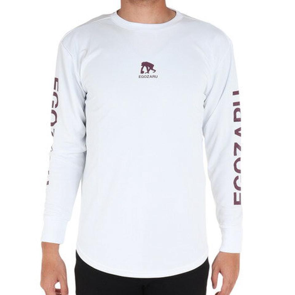 【2点10%OFFクーポン対象!9/7まで】エゴザル(EGOZARU)(メンズ)バスケットボールウェア スリーブロゴ 長袖Tシャツ EZLT-F2206-218
