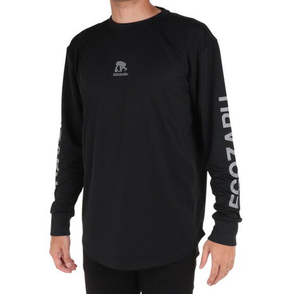 エゴザル(EGOZARU)(メンズ)バスケットボールウェア スリーブロゴ 長袖Tシャツ EZLT-F2206