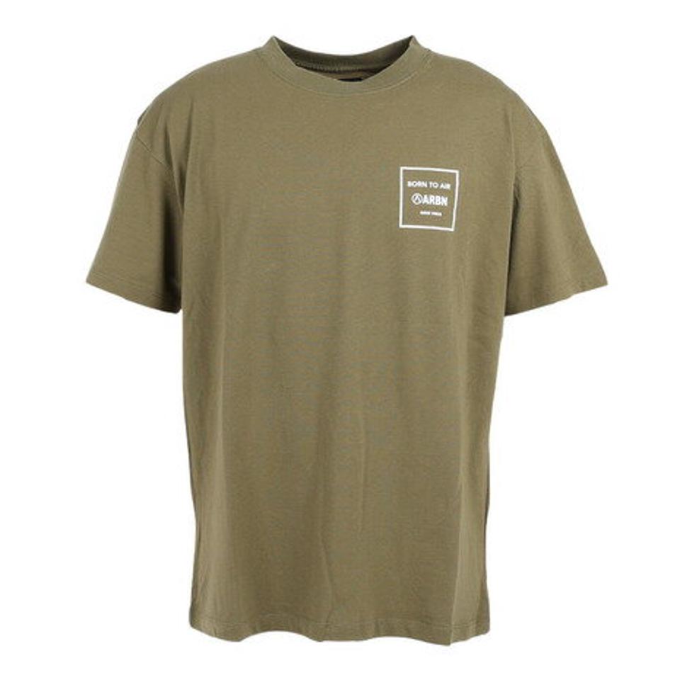 【2点10%OFFクーポン対象！8/10まで】エアボーン（ARBN）（メンズ）半袖Tシャツ メンズ コットン03 AB2023SSM-APP003OLV