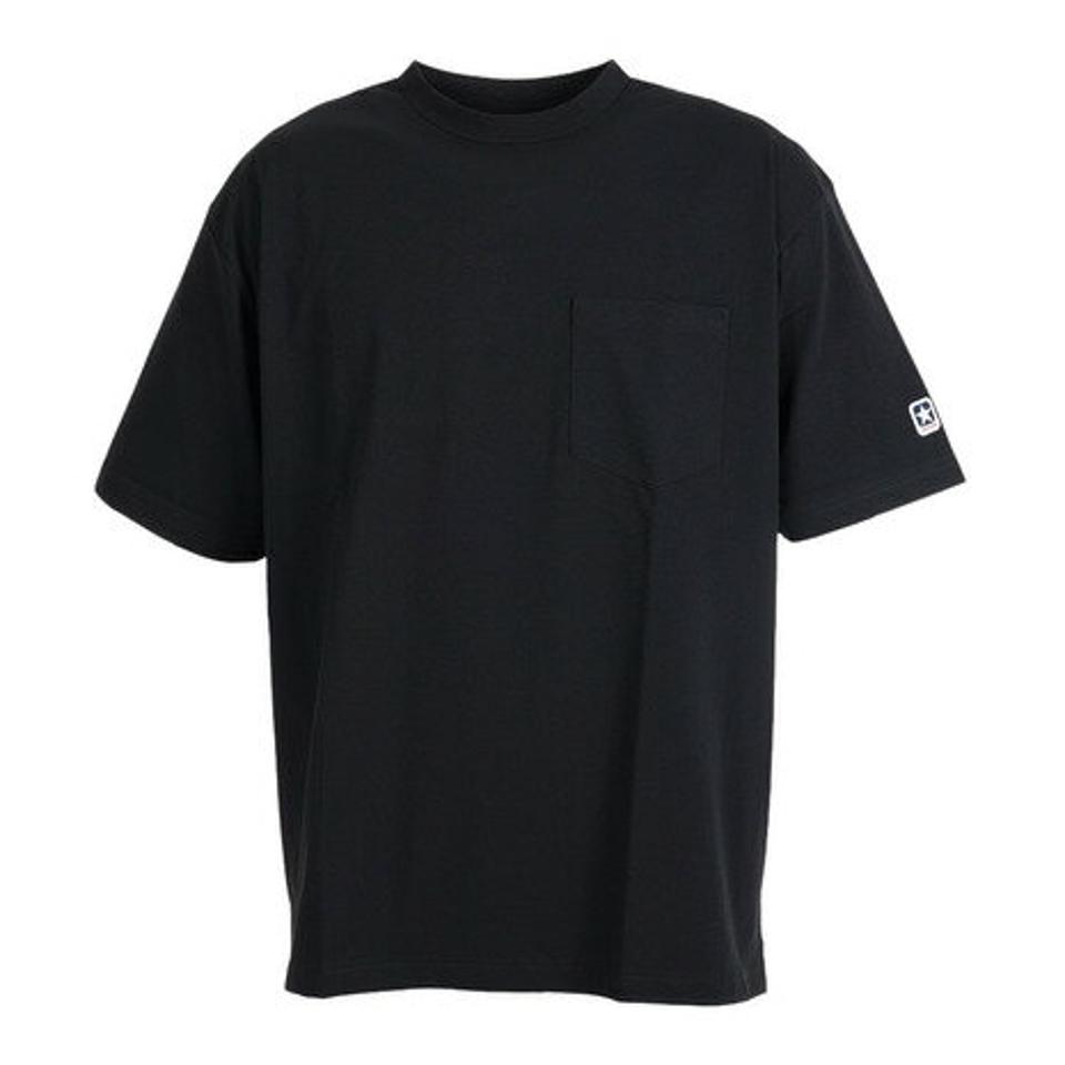 【2点10%OFFクーポン対象！8/10まで】コンバース（CONVERSE）（メンズ、レディース）クルーネックTシャツ 胸ポケット付き CA212382-1900