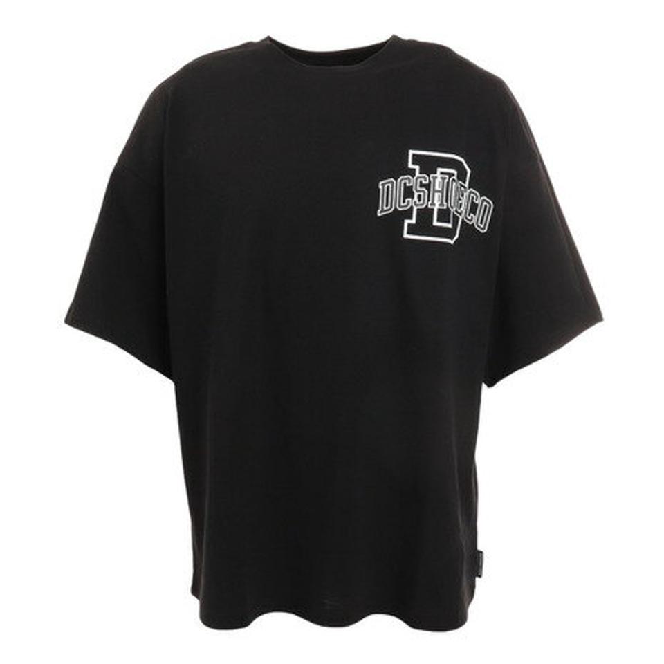 【2点10%OFFクーポン対象！8/10まで】ディーシー・シュー（DC SHOE）（メンズ）22 BACK COLLEGE LOGO 半袖Tシャツ 22SPDST221024BLK
