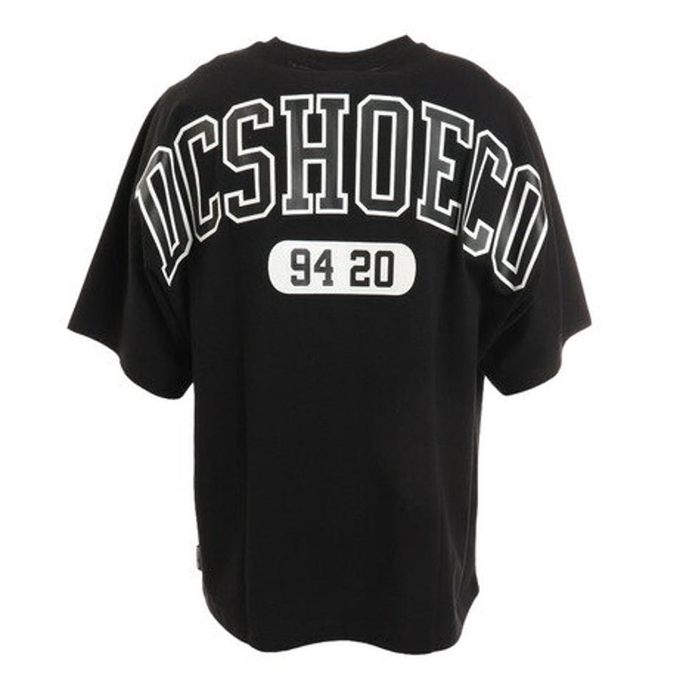 【2点10%OFFクーポン対象！8/10まで】ディーシー・シュー（DC SHOE）（メンズ）22 BACK COLLEGE LOGO 半袖Tシャツ 22SPDST221024BLK