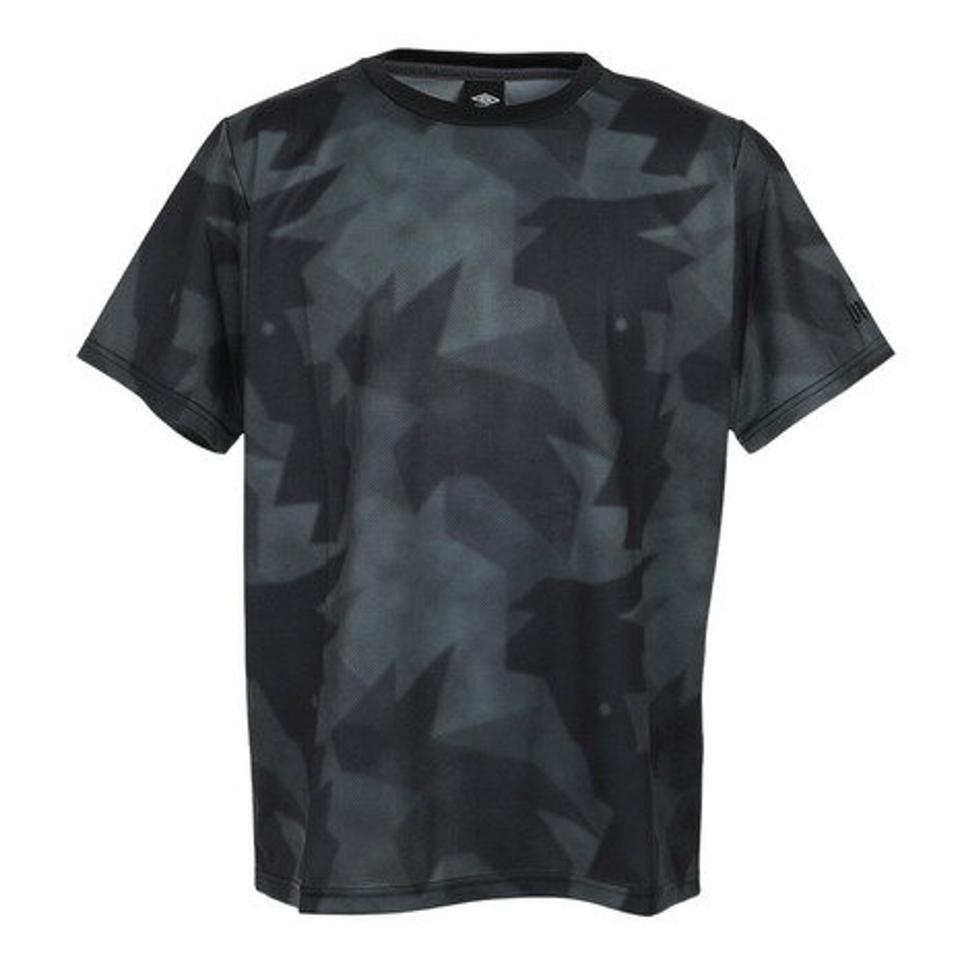 【2点10%OFFクーポン対象！8/10まで】アンブロ（UMBRO）（メンズ、レディース）半袖Tシャツ メンズ ENGLAND CAMO グラフィック ULUTJA54 BLK