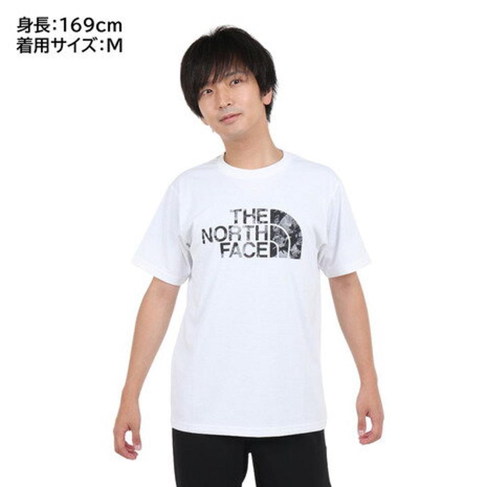 ノースフェイス(THE NORTH FACE)(メンズ)半袖Tシャツ メンズ カモ エンブロイダリー ロゴ NT82388 W