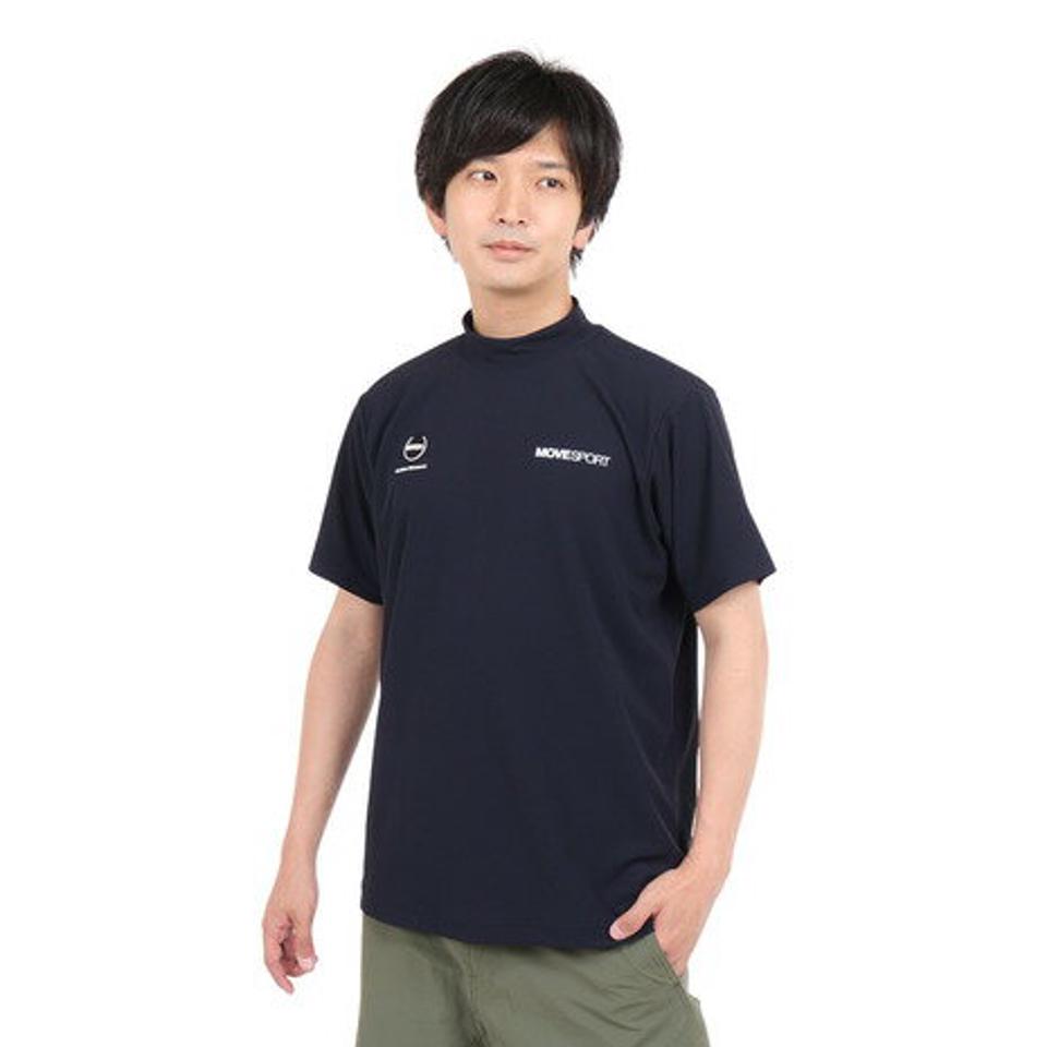 【20%OFFクーポン対象!3/21まで】デサント(DESCENTE)(メンズ)半袖Tシャツ メンズ 鹿の子モックネック UVカット DX-C2500XB NV