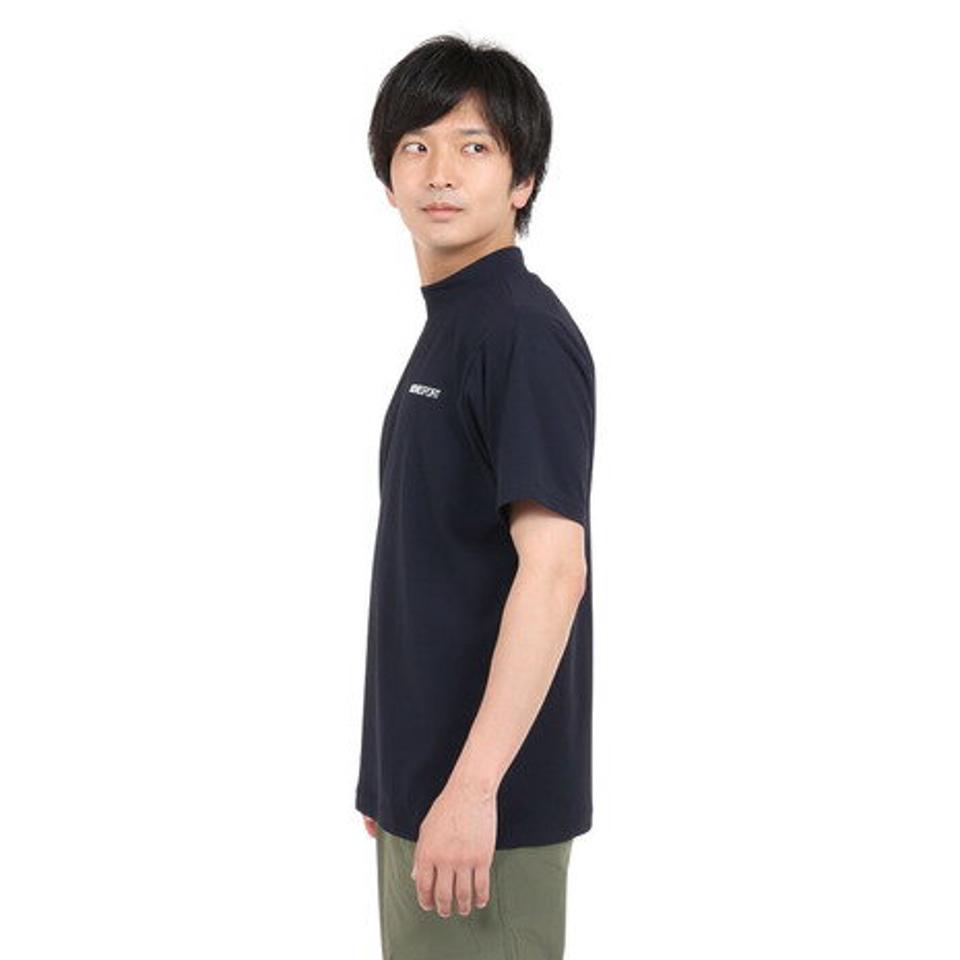 【20%OFFクーポン対象!3/21まで】デサント(DESCENTE)(メンズ)半袖Tシャツ メンズ 鹿の子モックネック UVカット DX-C2500XB NV