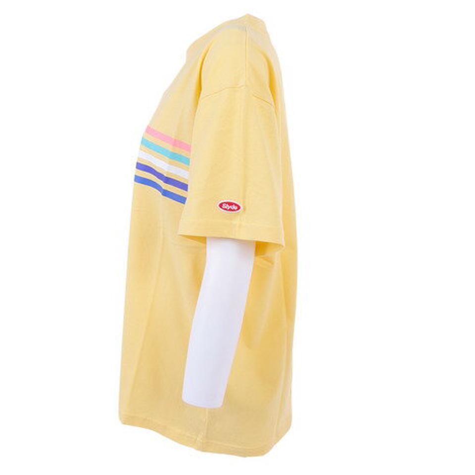 【10%OFFクーポン対象!8/10まで】スライド(SLYDE)(レディース)半袖Tシャツ レディース マルチ ライン SL2023SSL-APP008LMN