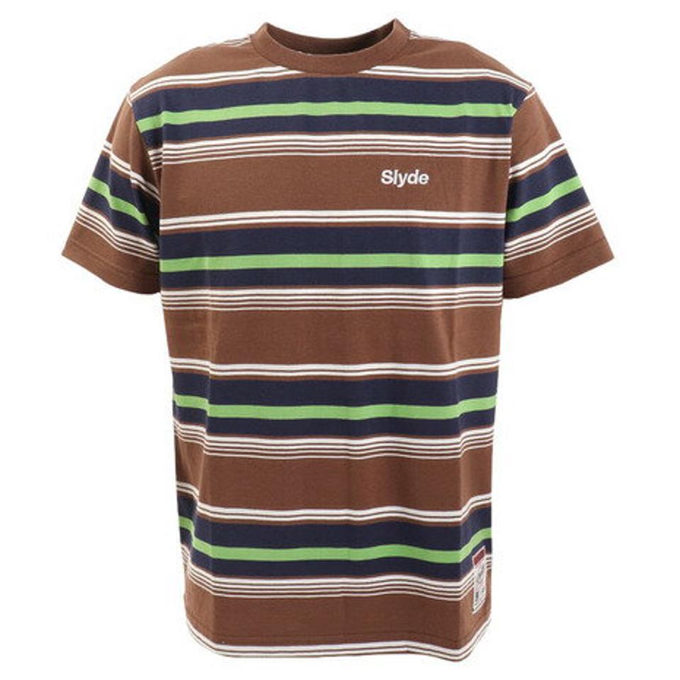 スライド(SLYDE)(メンズ)半袖Tシャツ メンズ BOADER SL2023SSM-APP007BRN