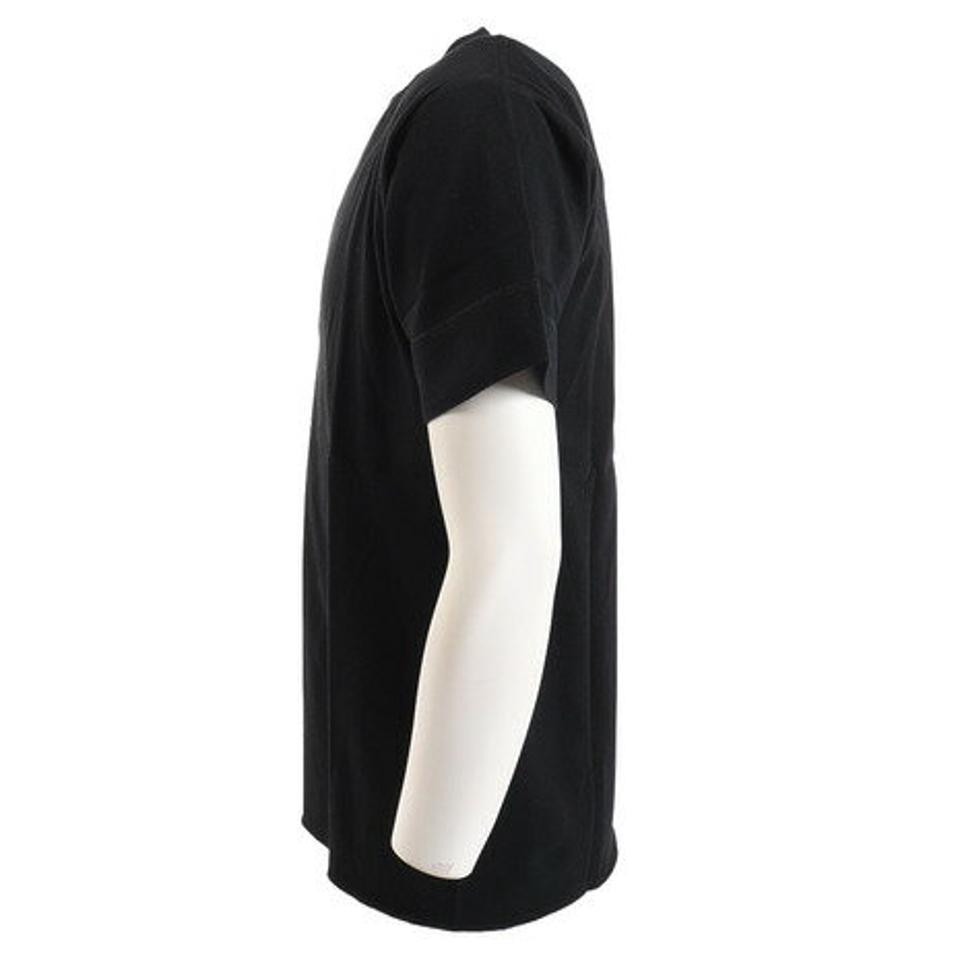 ヘルスニット(Healthknit)(メンズ)半袖Tシャツ メンズ 天竺 ヘンリーネック 906S BLK