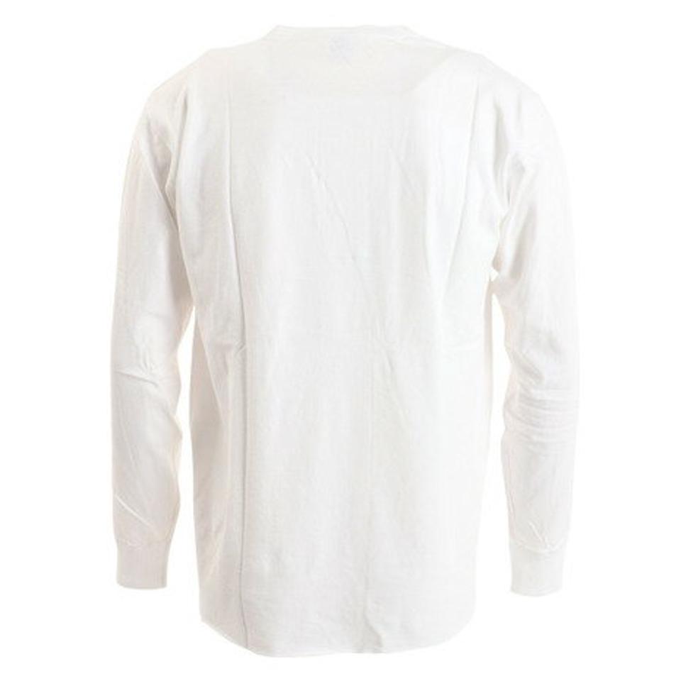 ヘルスニット(Healthknit)(メンズ)長袖Tシャツ メンズ 天竺 ヘンリーネック 906L WHT