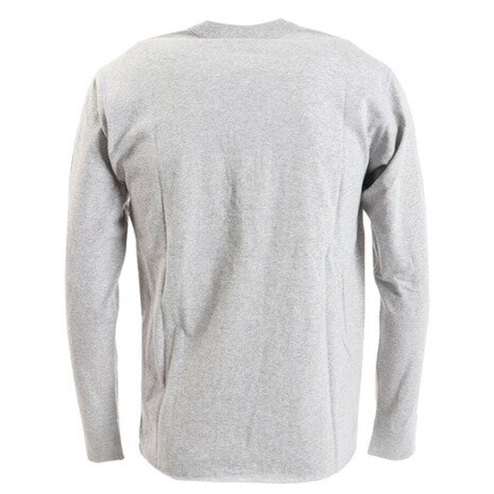 ヘルスニット(Healthknit)(メンズ)長袖Tシャツ メンズ 天竺 ヘンリーネック 906L HGRY