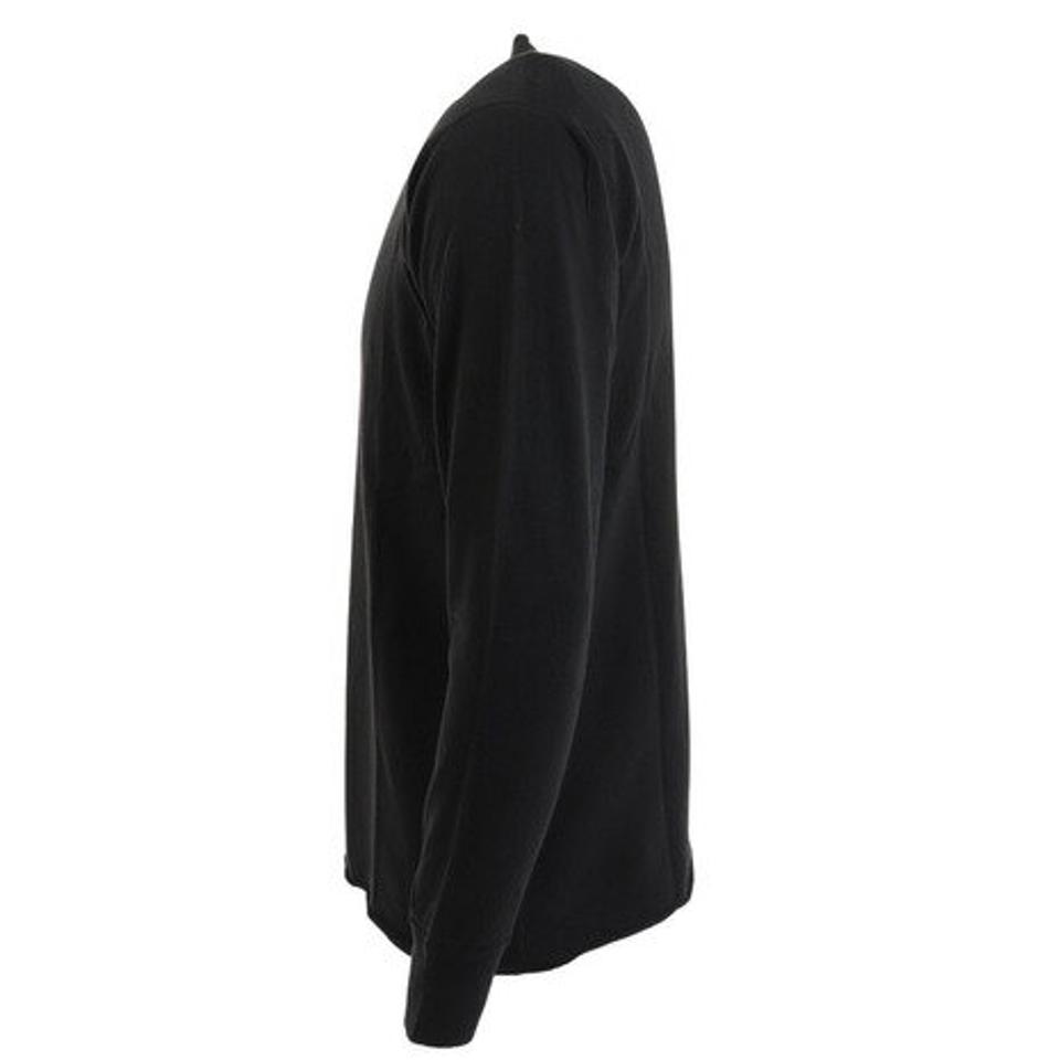 ヘルスニット(Healthknit)(メンズ)長袖Tシャツ メンズ 天竺 ヘンリーネック 906L BLK