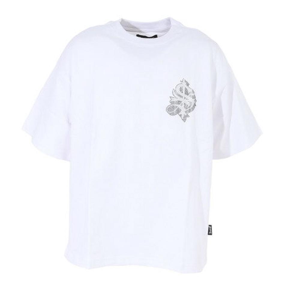 【10%OFFクーポン対象!8/17まで】サプライヤー(SUPPLIER)(メンズ)半袖Tシャツ メンズ ラインストーンクロスTシャツ 21SSD1-08104-021-WH