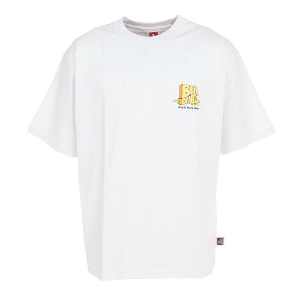 【20%OFFクーポン対象!8/10まで】ベンデイビス(BEN DAVIS)(メンズ)半袖Tシャツ メンズ ビルド 23580045-WHT