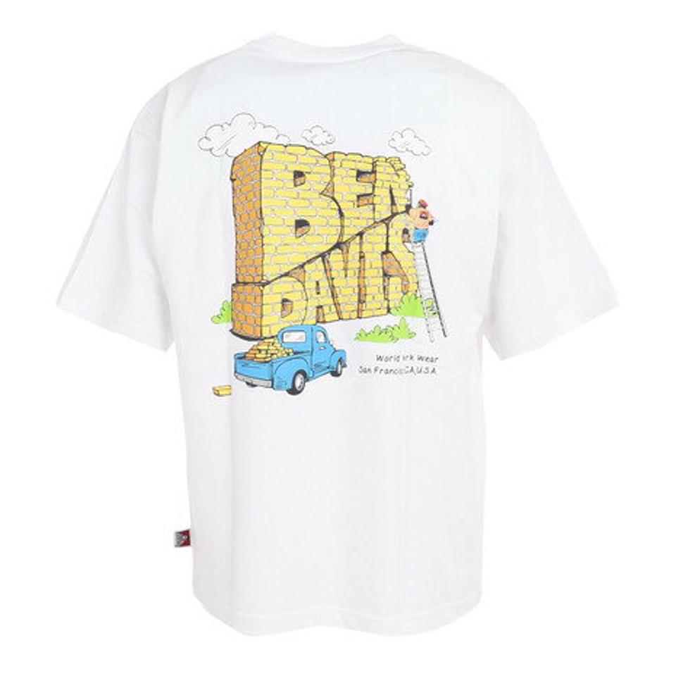 【20%OFFクーポン対象!8/10まで】ベンデイビス(BEN DAVIS)(メンズ)半袖Tシャツ メンズ ビルド 23580045-WHT