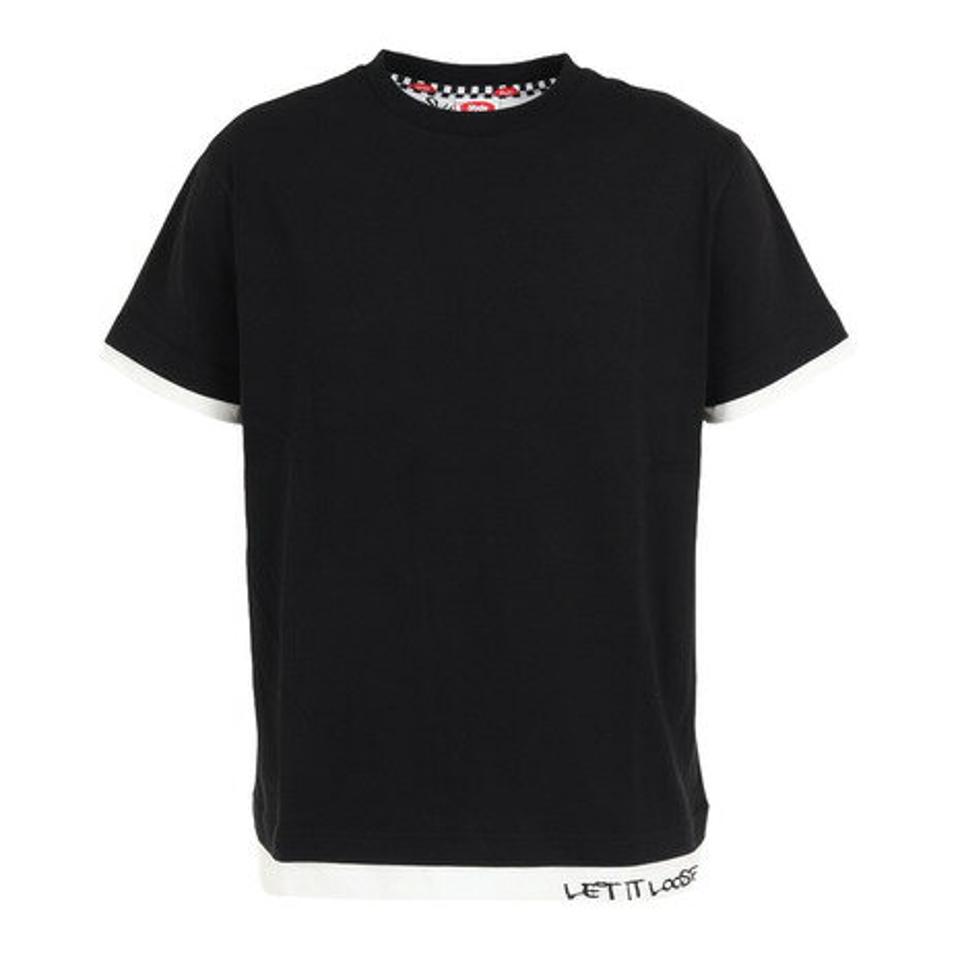 スライド(SLYDE)(メンズ)半袖Tシャツ メンズ LAYERD SL2023SSM-APP002BLK