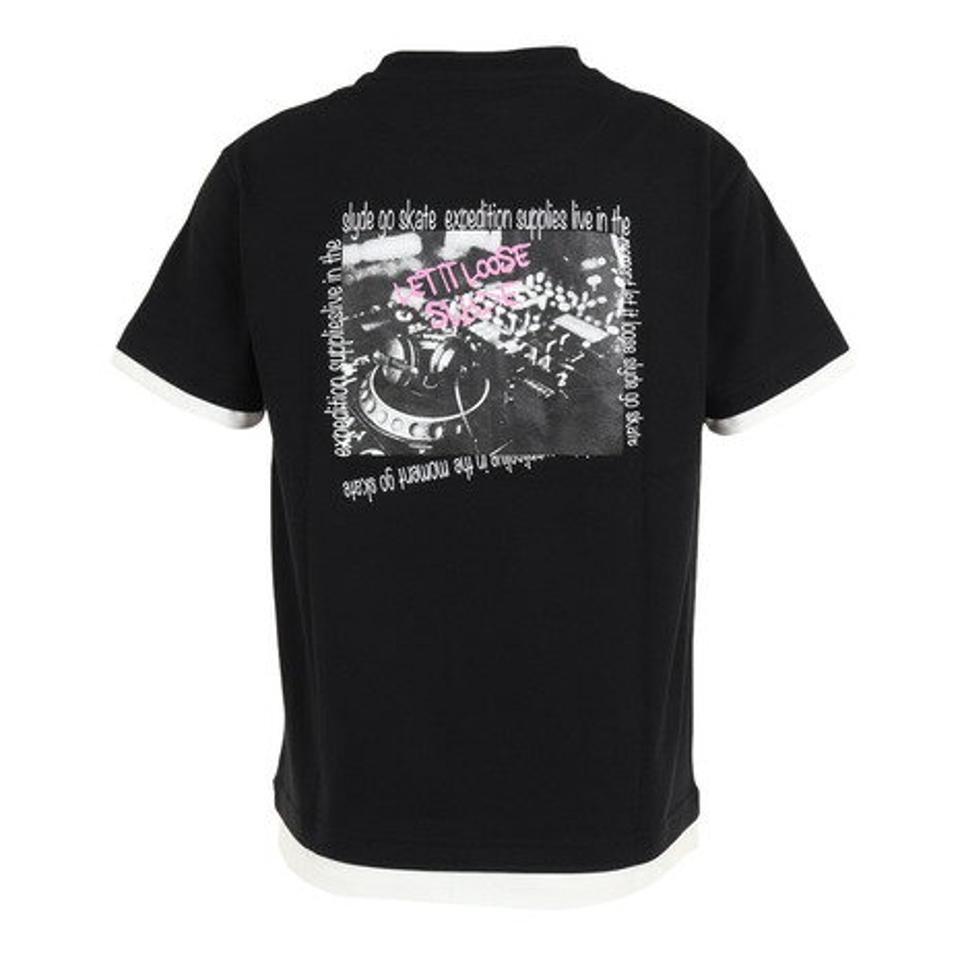 スライド(SLYDE)(メンズ)半袖Tシャツ メンズ LAYERD SL2023SSM-APP002BLK